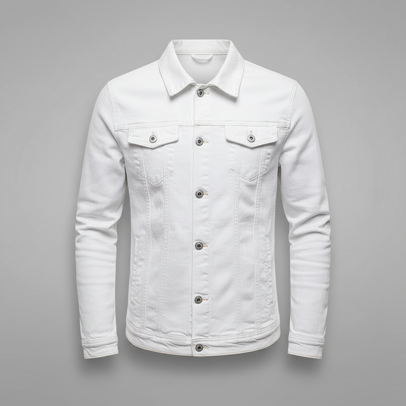 Jaqueta Jeans Slim Fit Masculina | Casaco Masculino Elegante