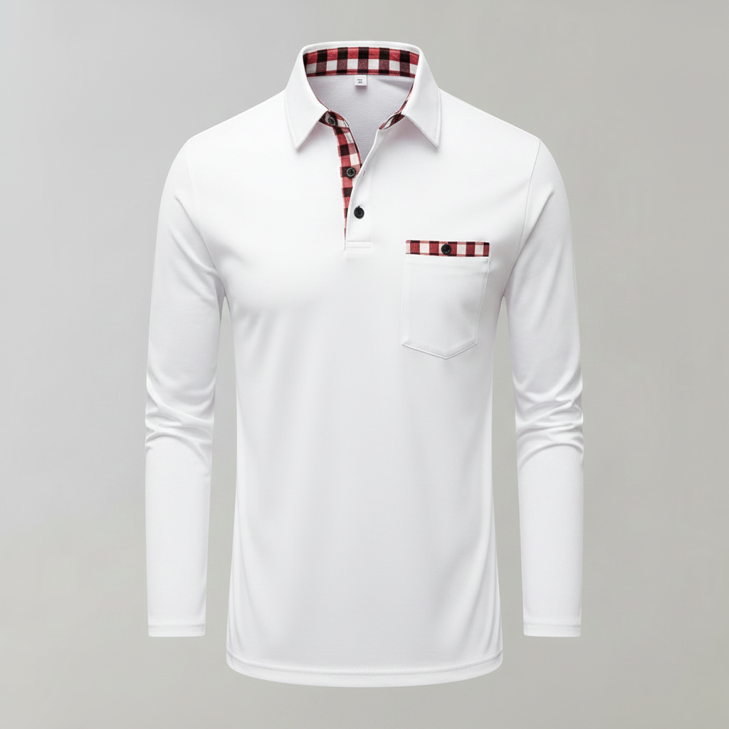 Camisa Polo Manga Longa Masculina | Camisa Casual para Homem