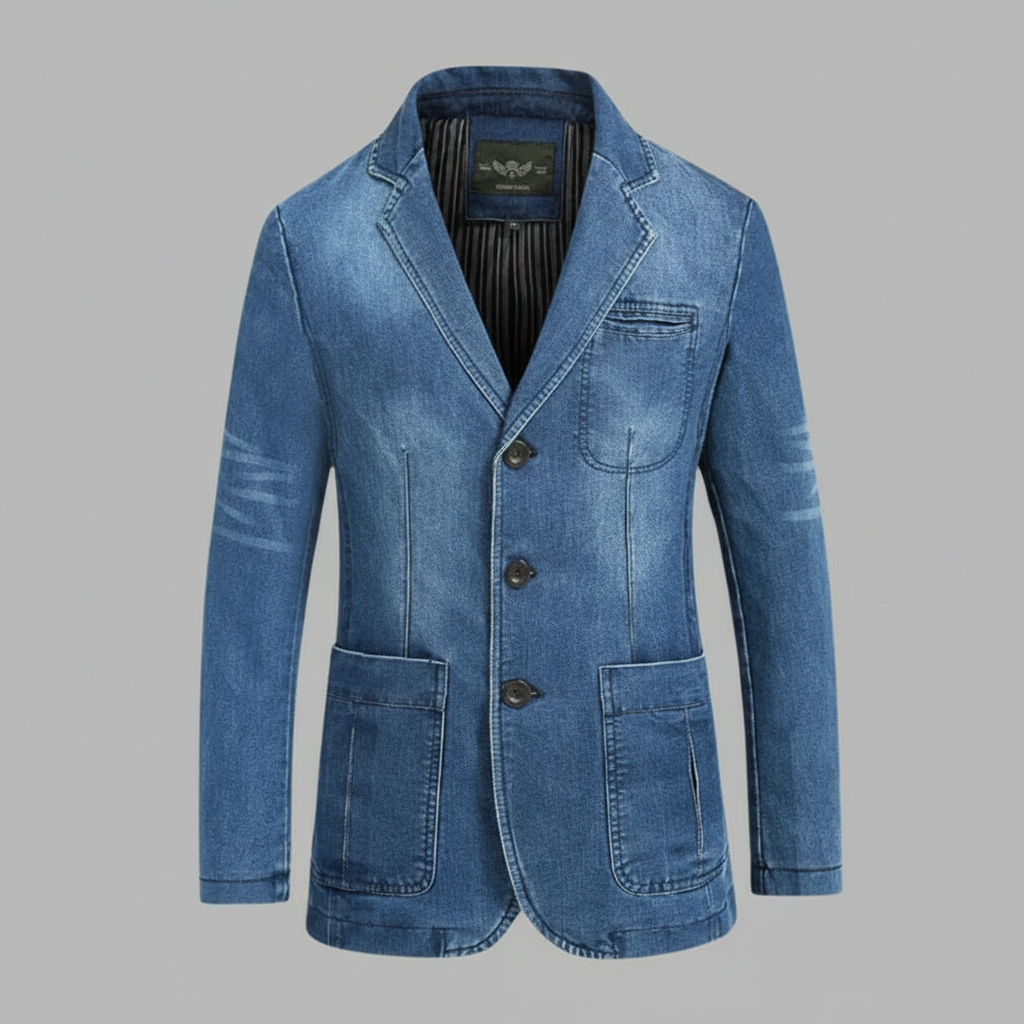 Blazer Denim Sob Medida | Blazer Para Homens Casual Refinado