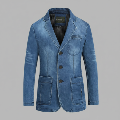 Blazer Denim Sob Medida | Blazer Para Homens Casual Refinado