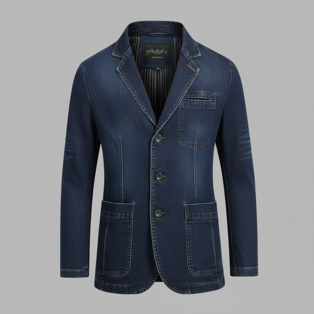 Blazer Denim Sob Medida | Blazer Para Homens Casual Refinado