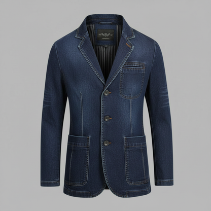 Blazer Denim Sob Medida | Blazer Para Homens Casual Refinado