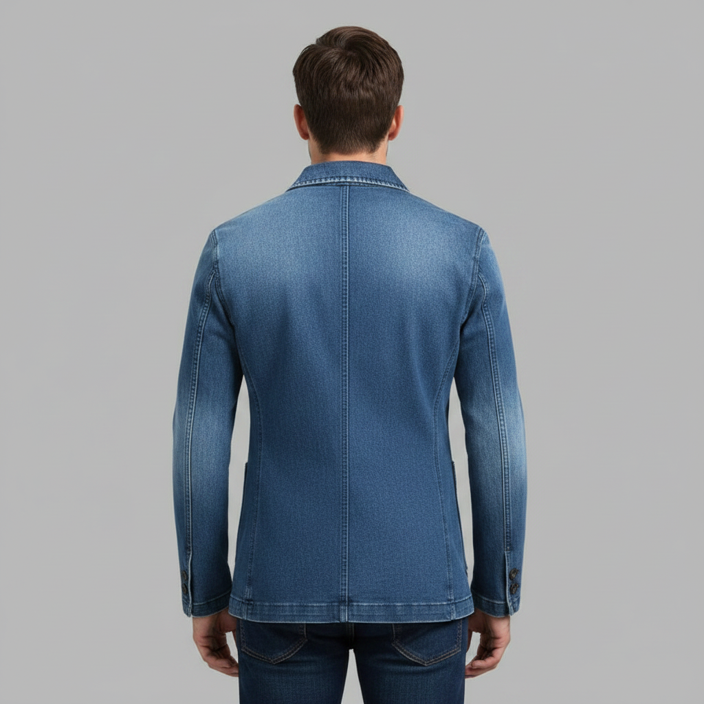 Blazer Denim Sob Medida | Blazer Para Homens Casual Refinado