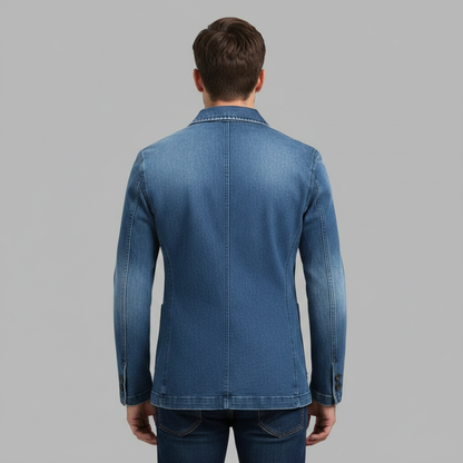 Blazer Denim Sob Medida | Blazer Para Homens Casual Refinado