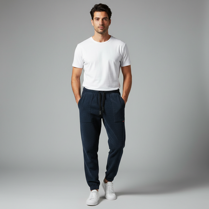 Calça Harem Masculina de Veludo Cotelê | Casual Elegante