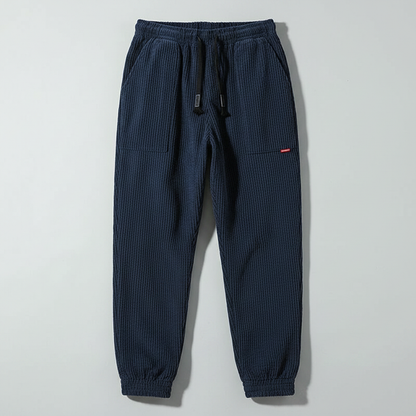 Calça Harem Masculina de Veludo Cotelê | Casual Elegante