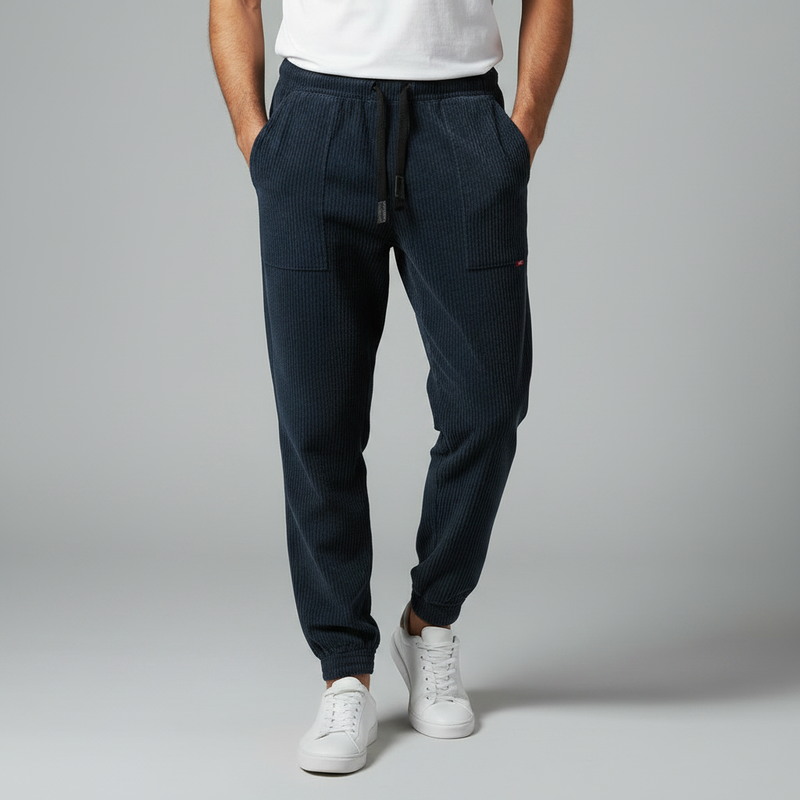 Calça Harem Masculina de Veludo Cotelê | Casual Elegante