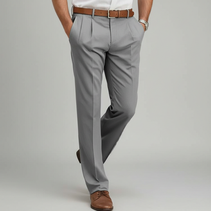 Calça Social Masculina | Corte Reto em Poliéster Durável