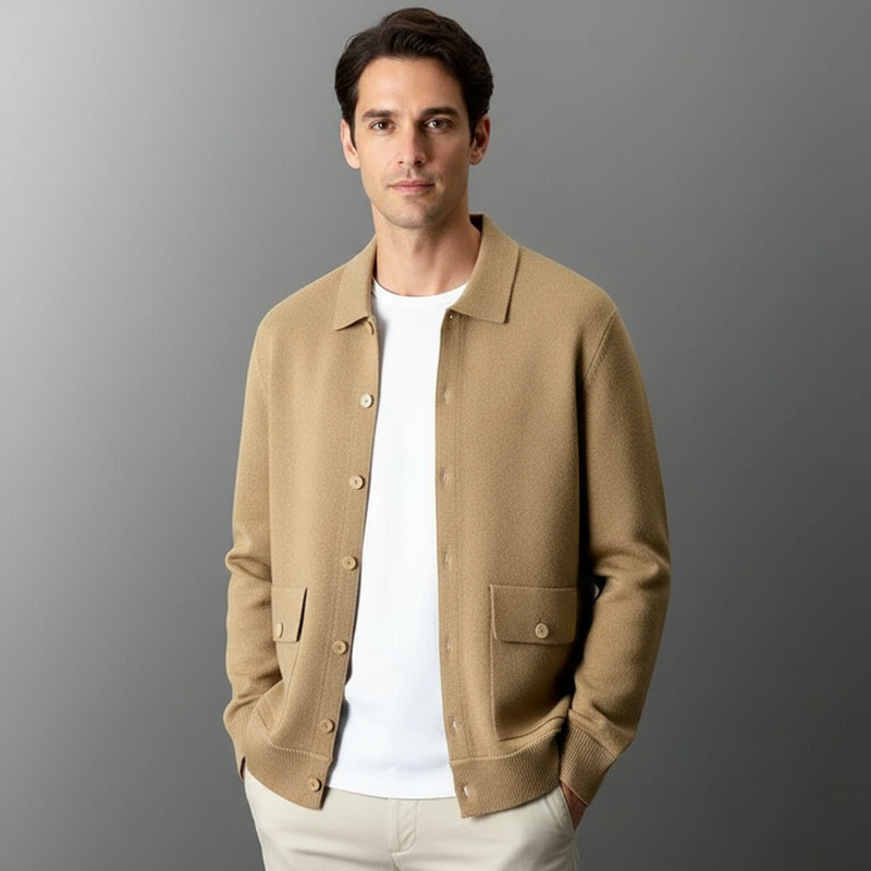 Cardigã Ronan de Tricô Denso | Suéter Masculino