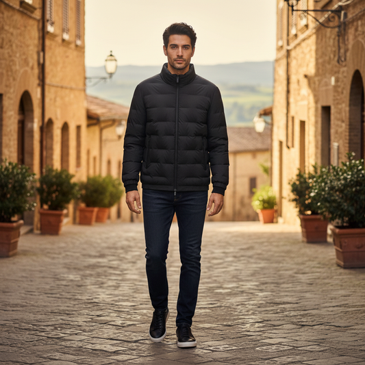 Casaco Inverno Homem Penas de Pato | Jaqueta Masculina