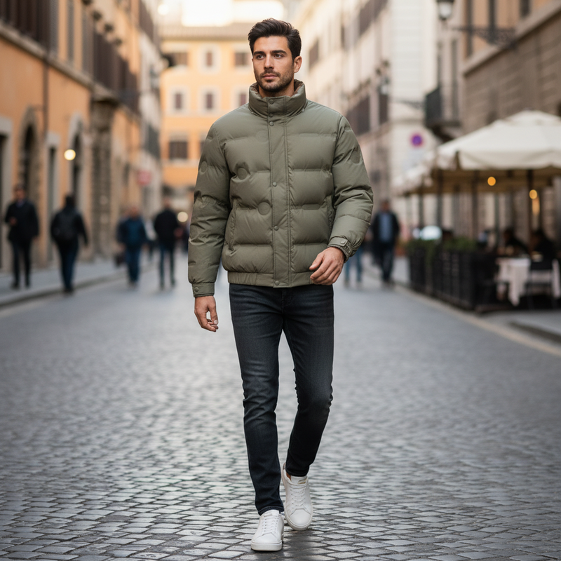 Casaco Masculino Moderno | Sobretudo Inverno Casual