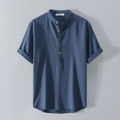 Camisa Capri | Camisa de Linho Masculina Casual Manga Curta