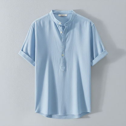Camisa Capri | Camisa de Linho Masculina Casual Manga Curta