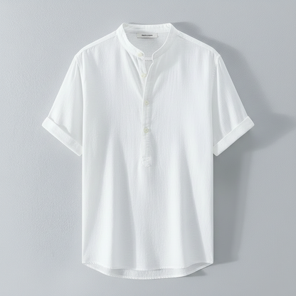 Camisa Capri | Camisa de Linho Masculina Casual Manga Curta