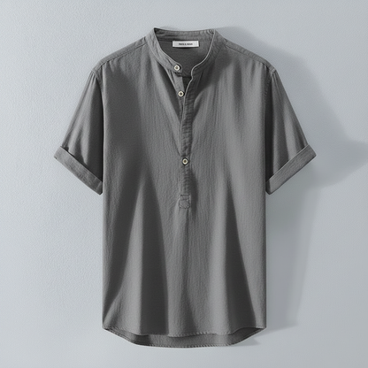 Camisa Capri | Camisa de Linho Masculina Casual Manga Curta