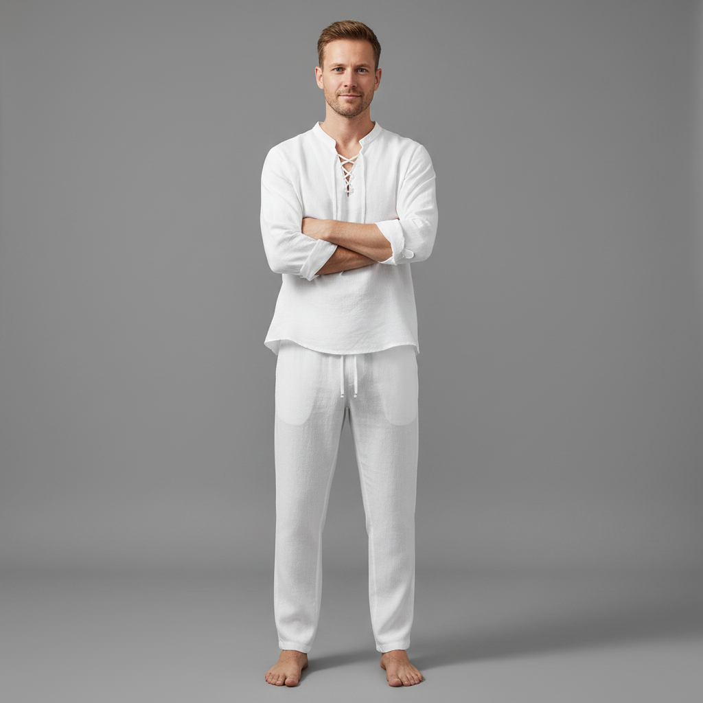 Conjunto Milo | Roupa Masculina de Linho para Verão
