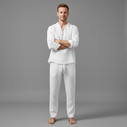 Conjunto Milo | Roupa Masculina de Linho para Verão