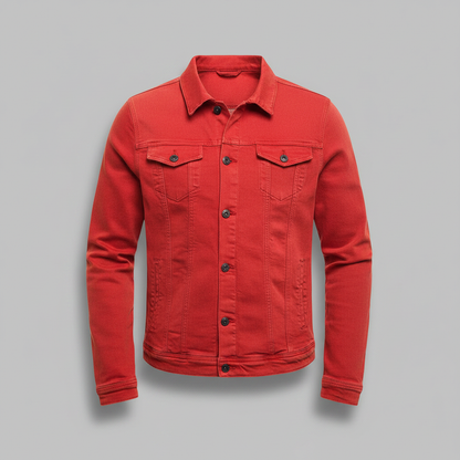 Jaqueta Jeans Slim Fit Masculina | Casaco Masculino Elegante