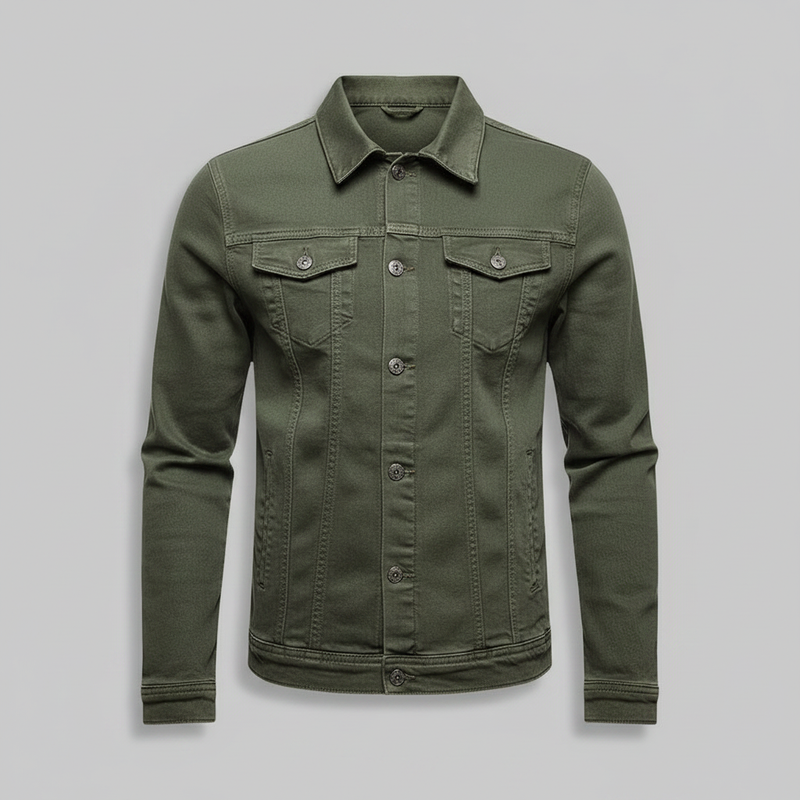 Jaqueta Jeans Slim Fit Masculina | Casaco Masculino Elegante