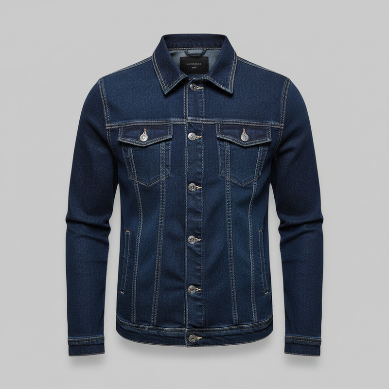 Jaqueta Jeans Slim Fit Masculina | Casaco Masculino Elegante