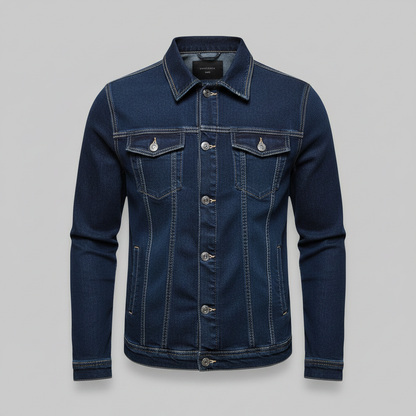 Jaqueta Jeans Slim Fit Masculina | Casaco Masculino Elegante