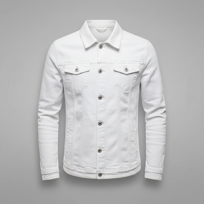 Jaqueta Jeans Slim Fit Masculina | Casaco Masculino Elegante