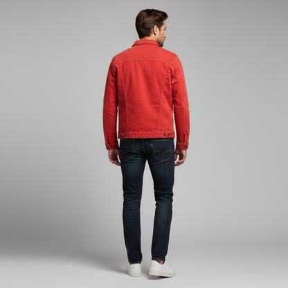 Jaqueta Jeans Slim Fit Masculina | Casaco Masculino Elegante