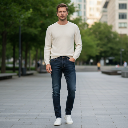 Calça Jeans Masculina Confortável | Denim Clássico