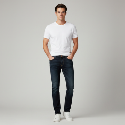 Calça Jeans Masculina Confortável | Denim Clássico