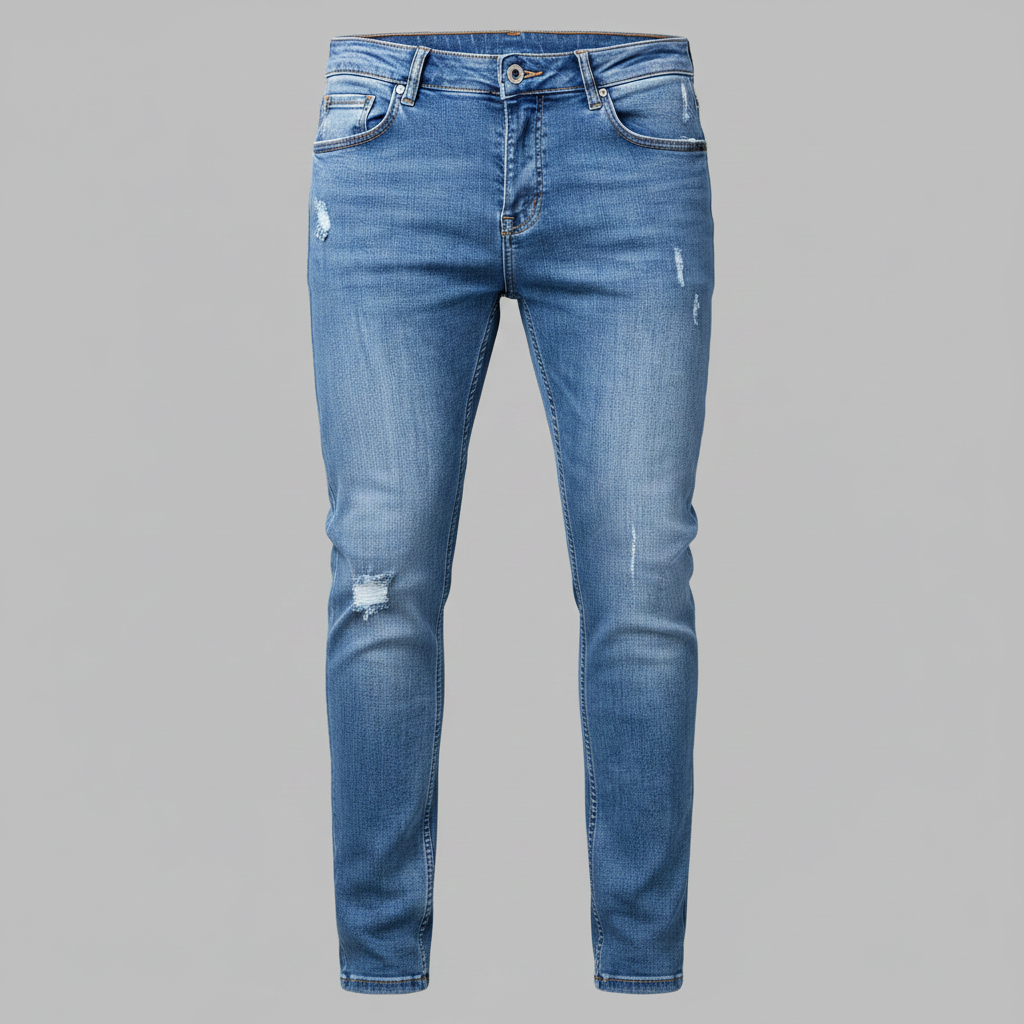 Calça Jeans Liam | Slim Fit Casual com Rasgos