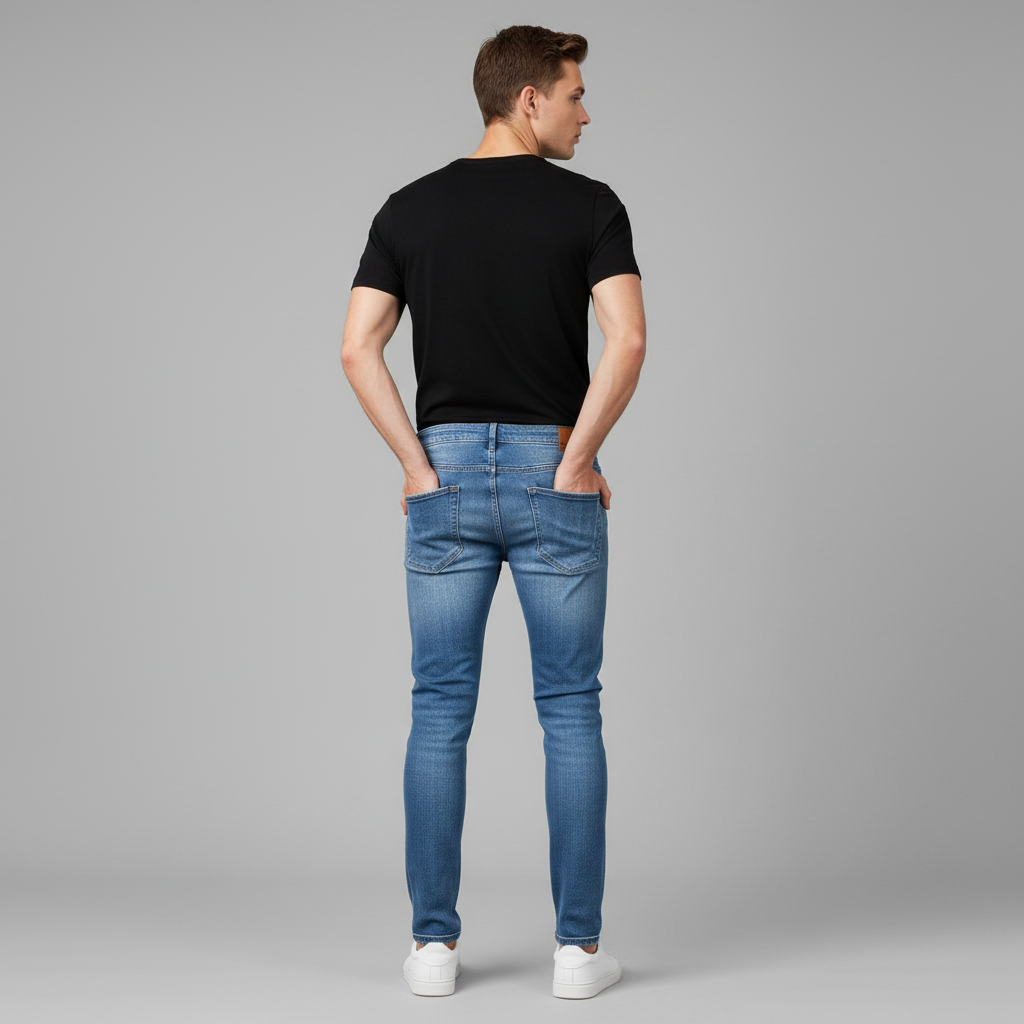 Calça Jeans Liam | Slim Fit Casual com Rasgos