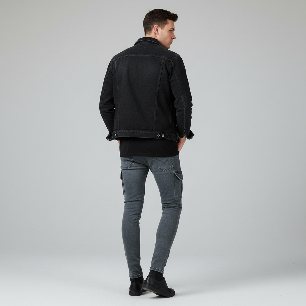 Calças de Ganga Homem Cargo com Múltiplos Bolsos | Moda Masculina