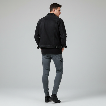 Calças de Ganga Homem Cargo com Múltiplos Bolsos | Moda Masculina