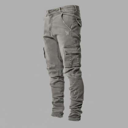 Calças Cargo Slim Fit Masculinas | Calças de Ganga Homem