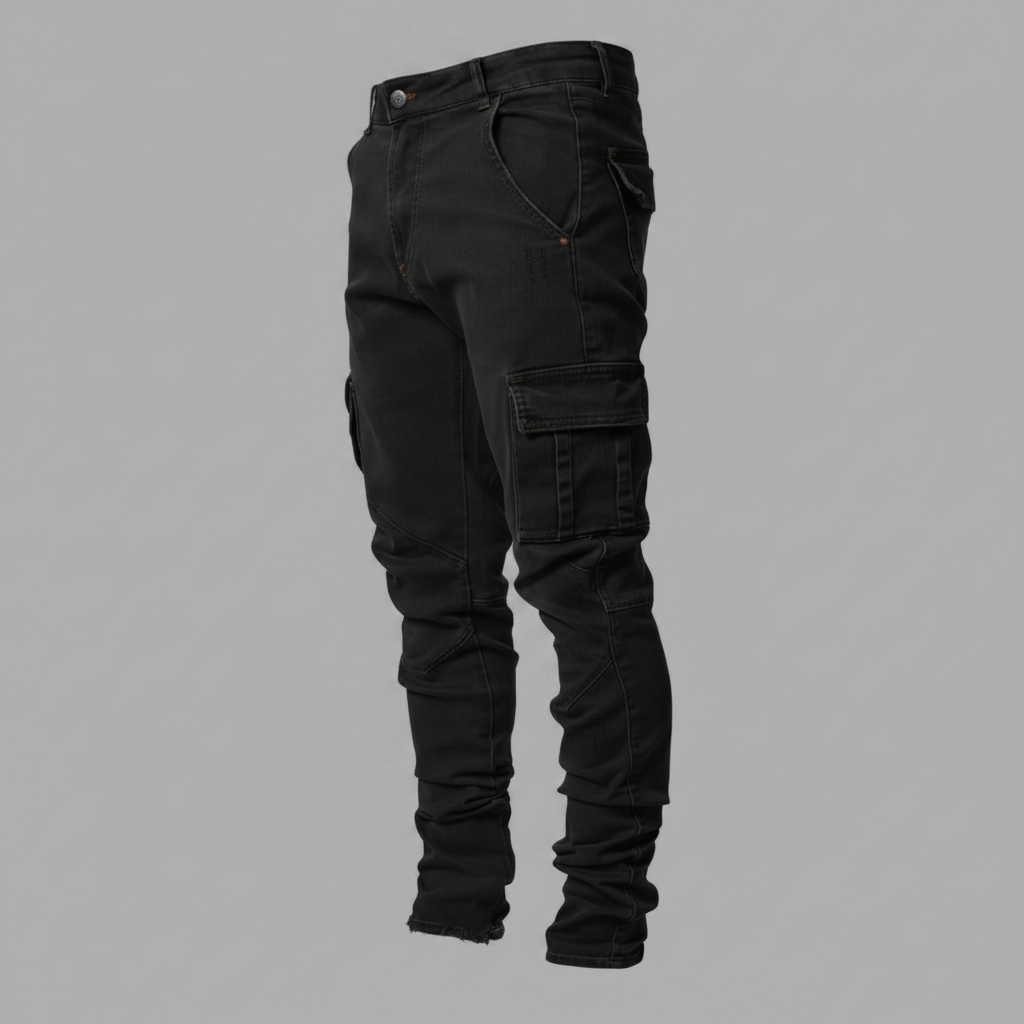 Calças Cargo Slim Fit Masculinas | Calças de Ganga Homem