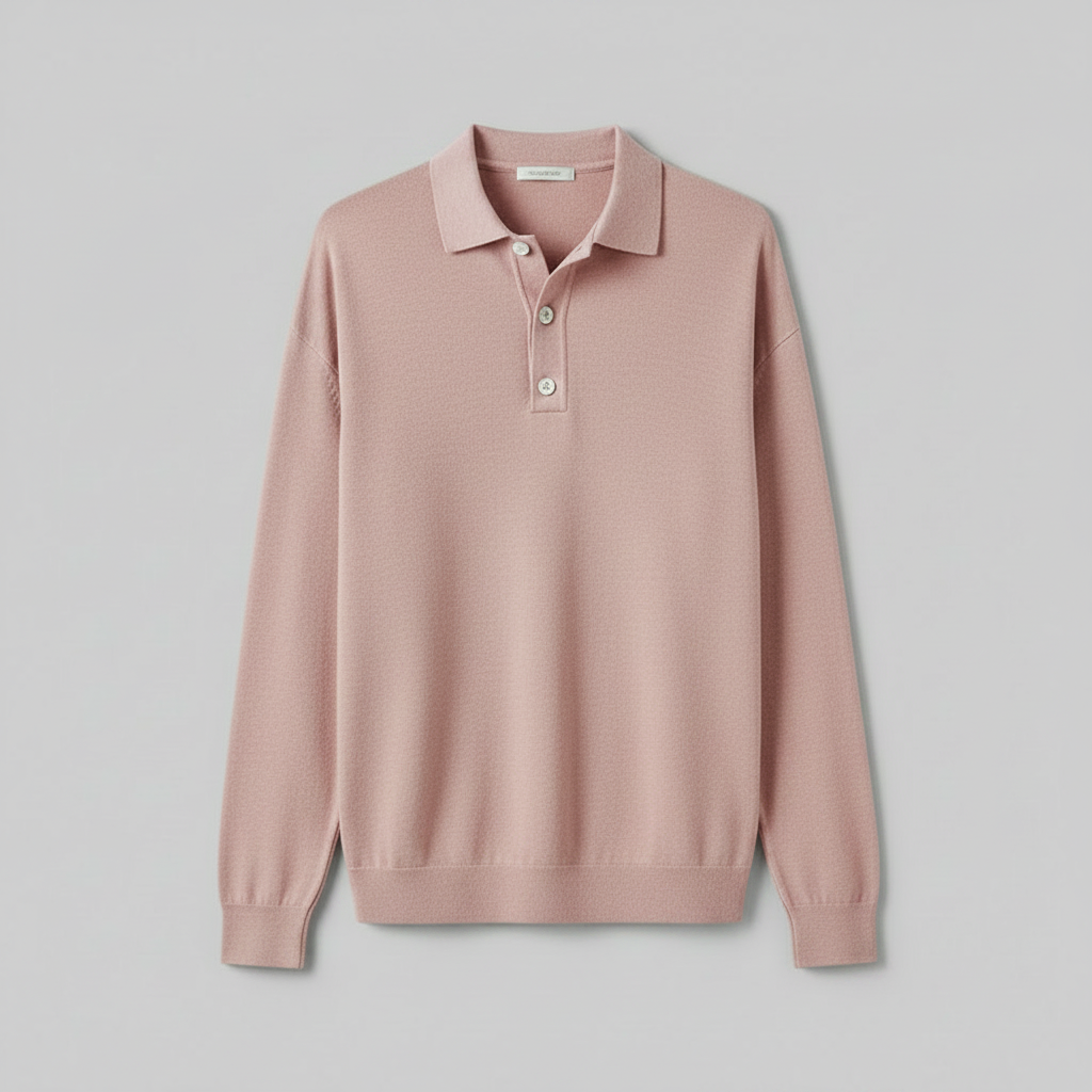 Camisa Polo Manga Longa Masculina | Camisa Casual para Homem