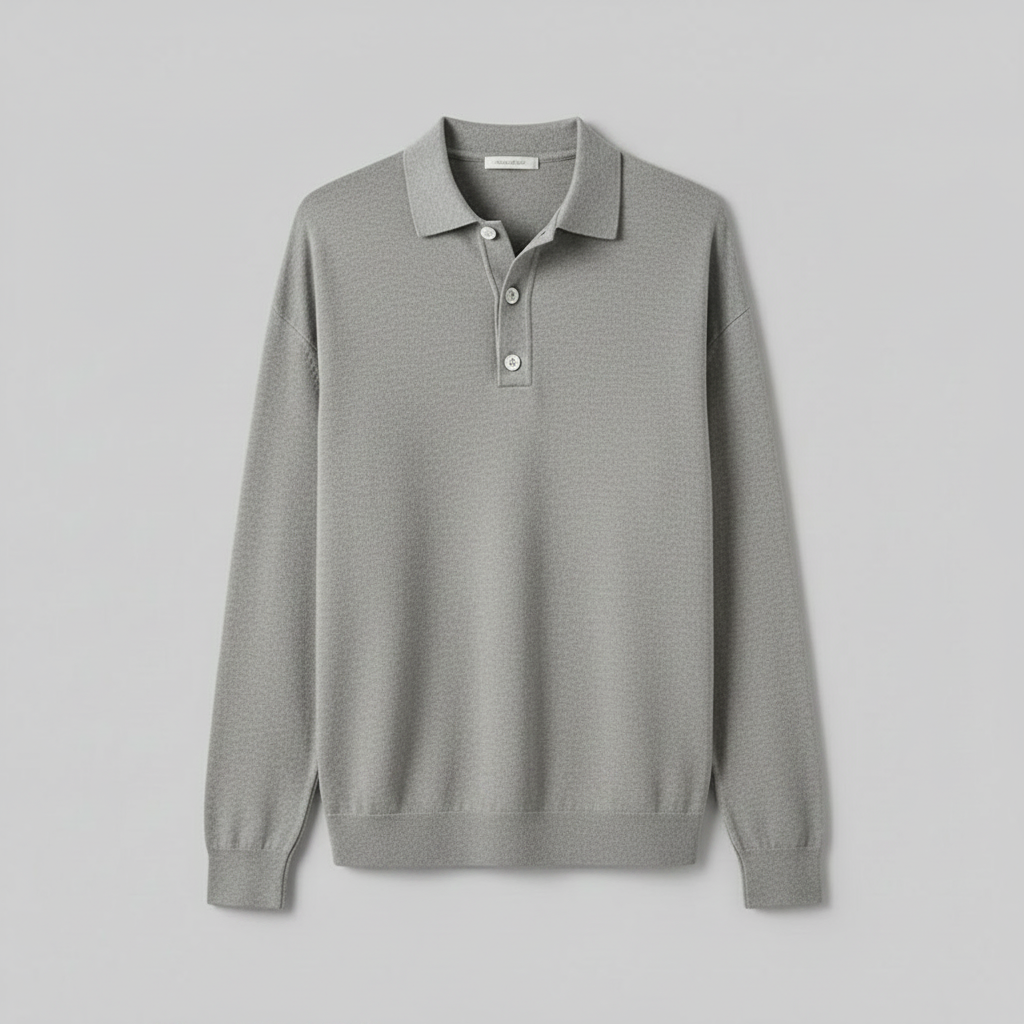 Camisa Polo Manga Longa Masculina | Camisa Casual para Homem