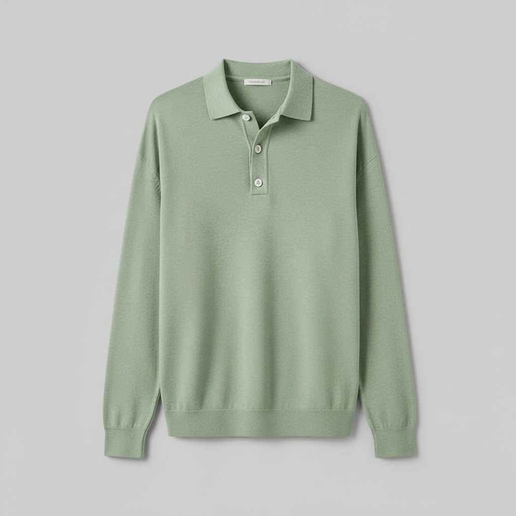 Camisa Polo Manga Longa Masculina | Camisa Casual para Homem