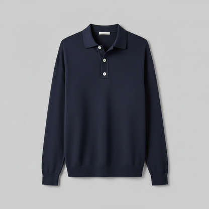 Camisa Polo Manga Longa Masculina | Camisa Casual para Homem