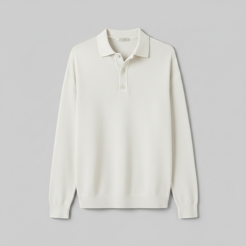Camisa Polo Manga Longa Masculina | Camisa Casual para Homem