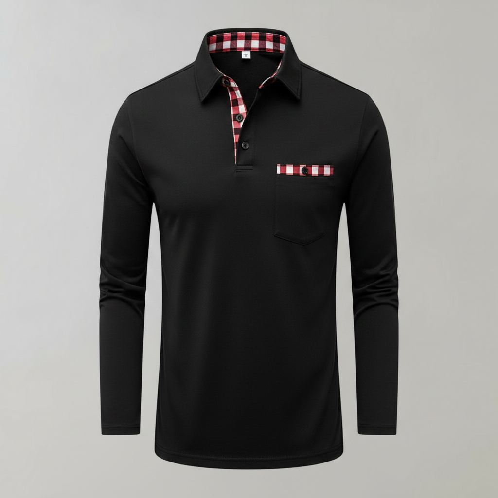 Camisa Polo Manga Longa Masculina | Camisa Casual para Homem