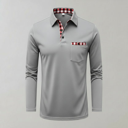 Camisa Polo Manga Longa Masculina | Camisa Casual para Homem