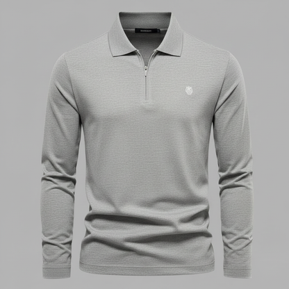 Camisa Polo Manga Longa Masculina com Zíper | Polos para Homem