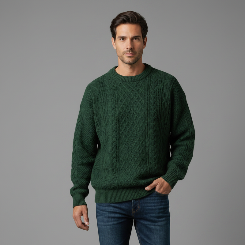 Suéter Valmere | Tricô Clássico Masculino em Algodão Premium