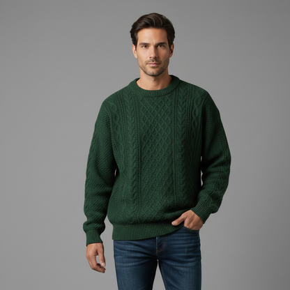Suéter Valmere | Tricô Clássico Masculino em Algodão Premium