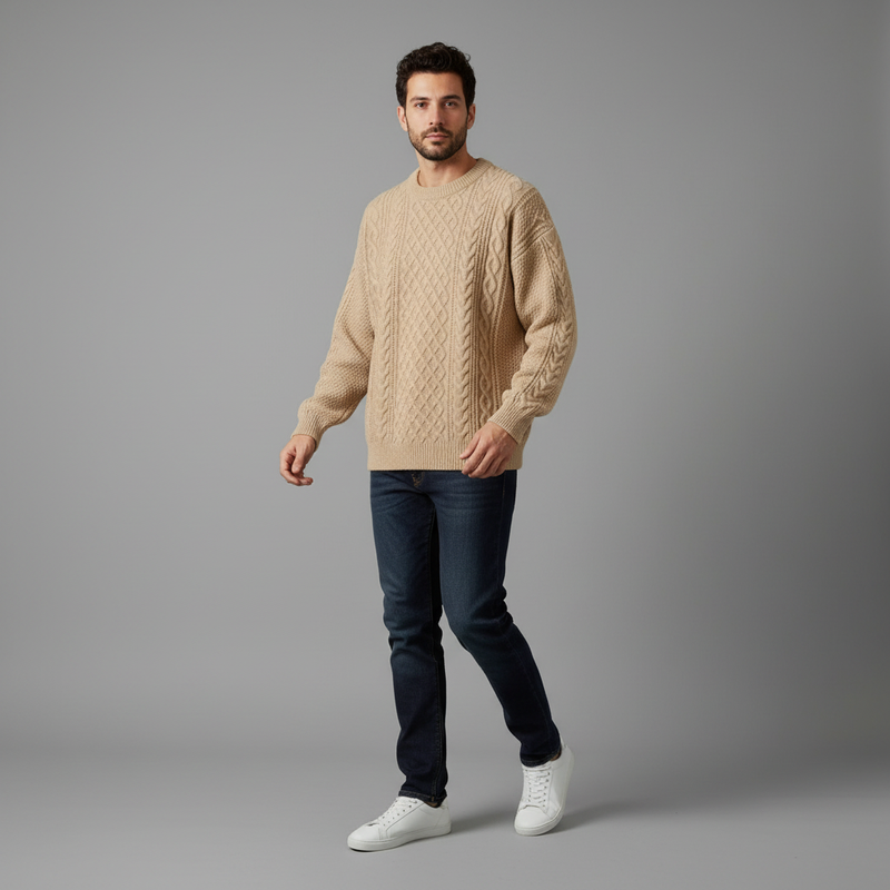 Suéter Valmere | Tricô Clássico Masculino em Algodão Premium