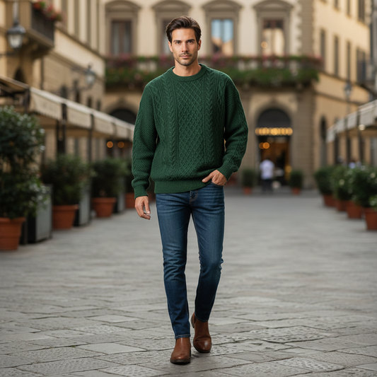 Suéter Valmere | Tricô Clássico Masculino em Algodão Premium